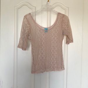 3/4 sleeve lace shirt